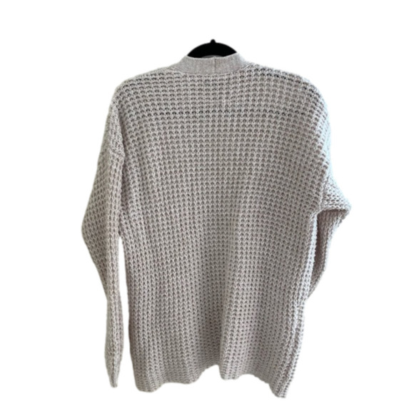 AMERICAN Eagle Cotton Blend Chunky Knit Button Cardigan, Oatmeal, Size M - Picture 3 of 8